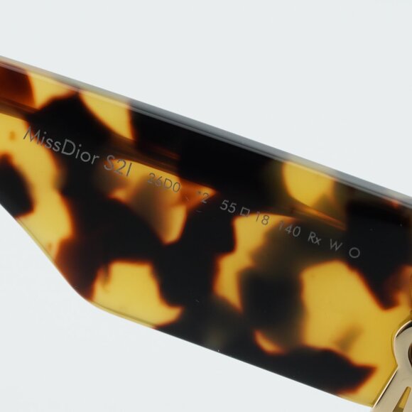 Dior MISSDIOR S2I 26D0 Sunglasses Havana Square Frame, Brown Lenses main image 13